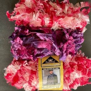 Phentex Fashion Eight Pink & Purple Multi Eyelash Yarn